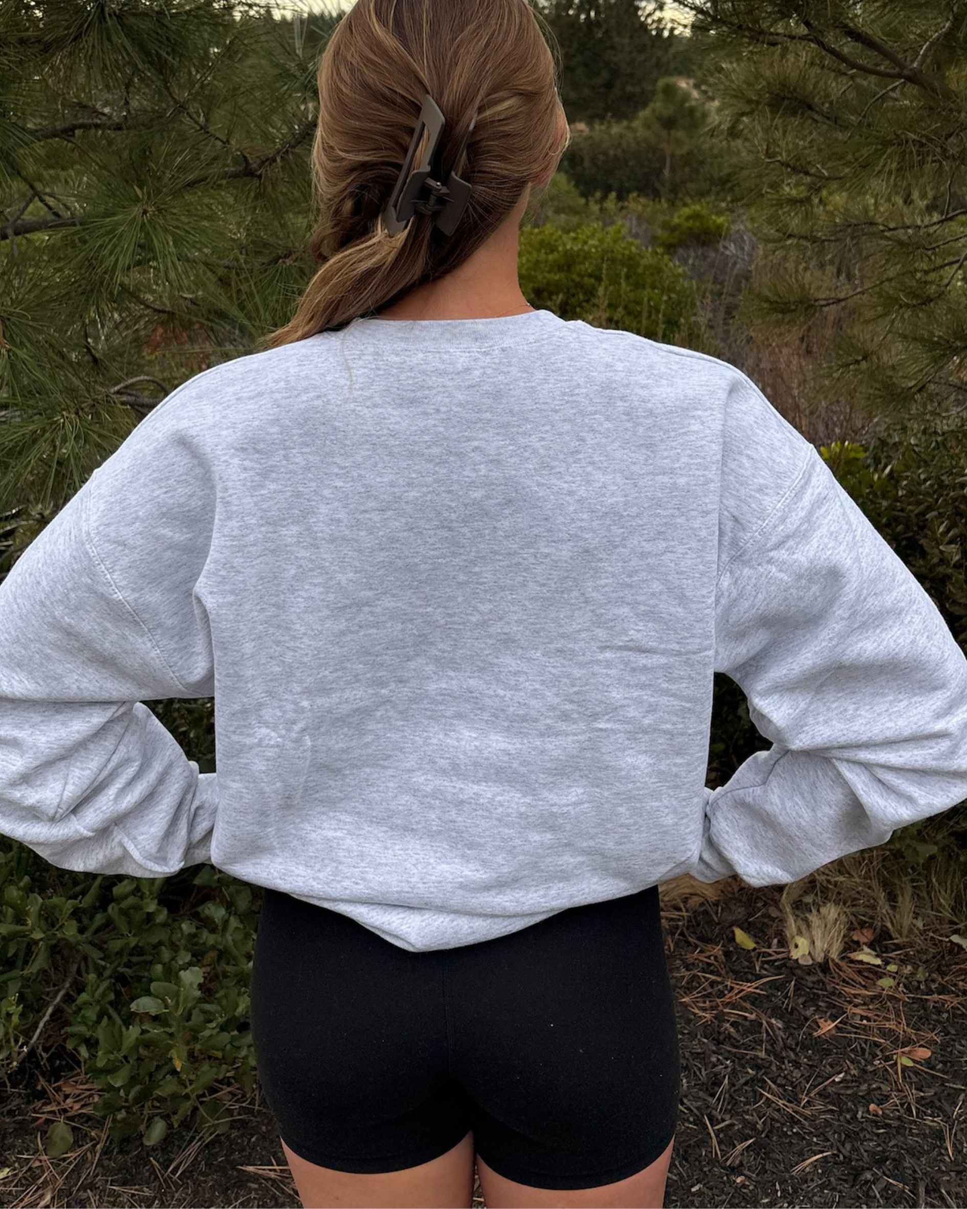 Embroidered Crewneck - Grey