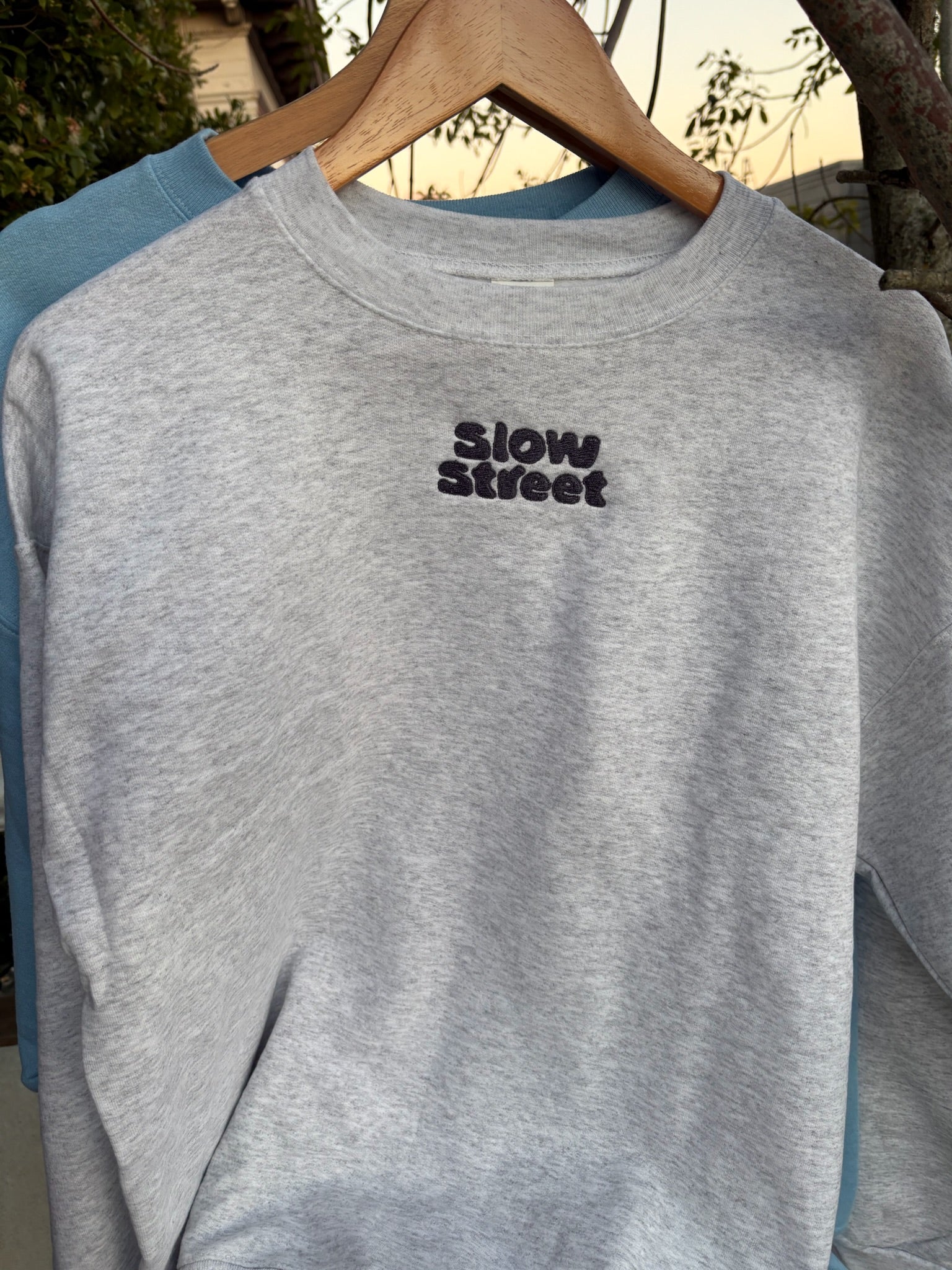 Embroidered Crewneck - Grey